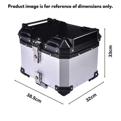 LGP 36L white motorcycle top box installed on bike
