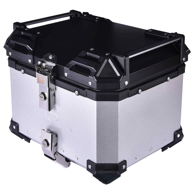 LGP 36L motorcycle top box with backrest silver variant