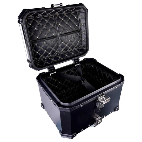 LGP 36L motorcycle top box with backrest silver variant