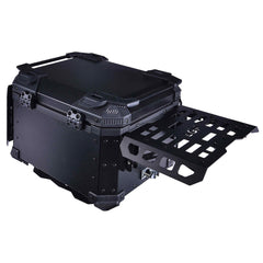 LGP 45L Black Armoured motorcycle top box with backrest