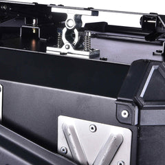 LGP 45L Black Armoured motorcycle top box with backrest