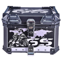 LGP 45L Black GS motorcycle top box with backrest