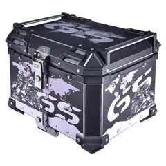 LGP 45L Black GS motorcycle top box with backrest