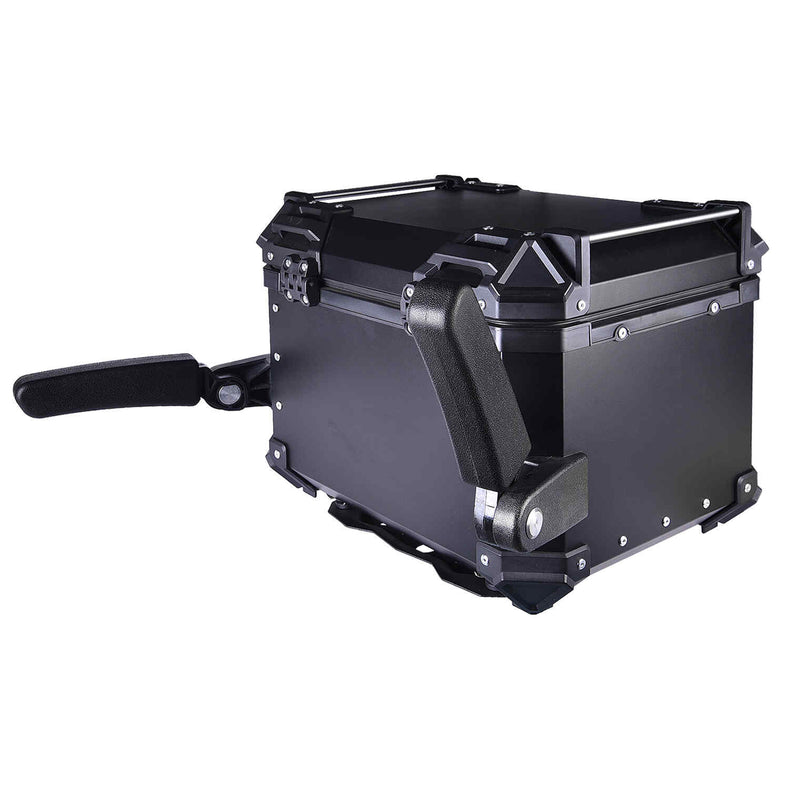 LGP 45L black motorcycle top box with hand support
