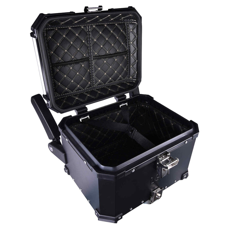 LGP 45L black motorcycle top box with hand support