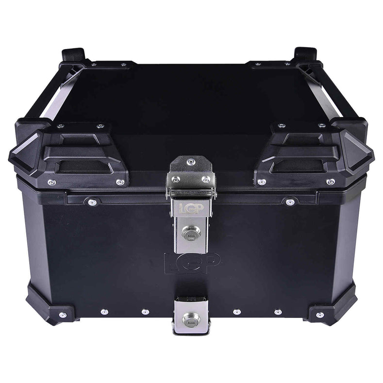 LGP 45L black motorcycle top box with hand support