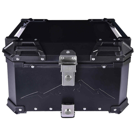 LGP 45L Black Himalayan motorcycle top box with backrest