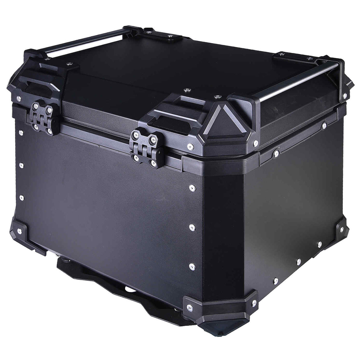 LGP 45L Black Himalayan motorcycle top box with backrest