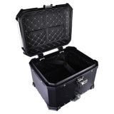 LGP 45L Black Himalayan motorcycle top box with backrest