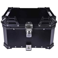 LGP 45L black motorcycle top box with number lock and backrest