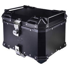LGP 45L black motorcycle top box with number lock and backrest