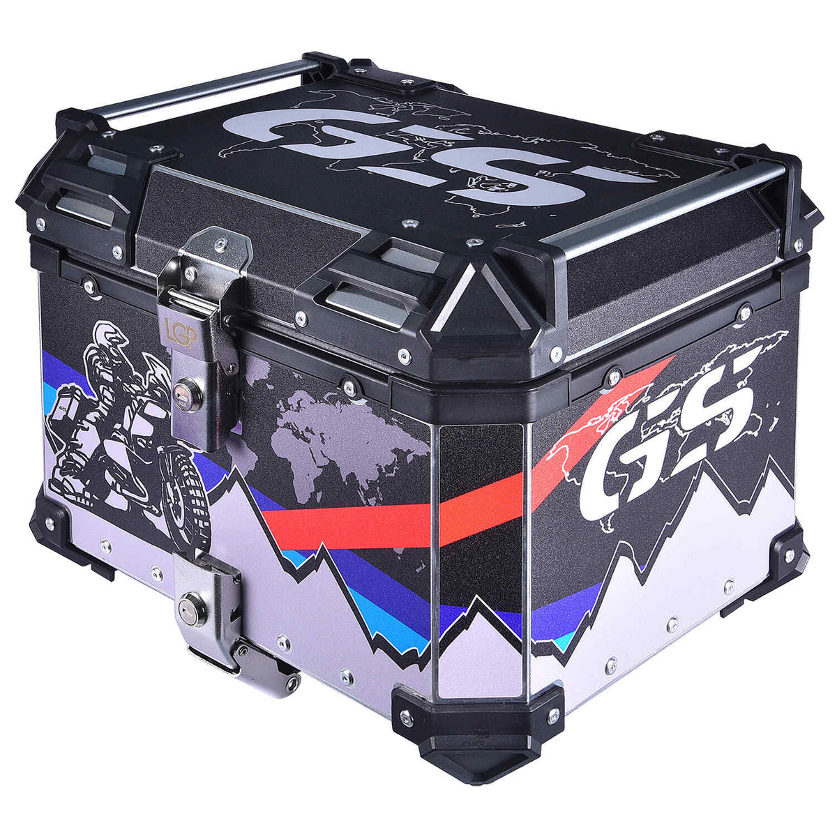 LGP 45L GS ADV aluminum motorcycle top box black