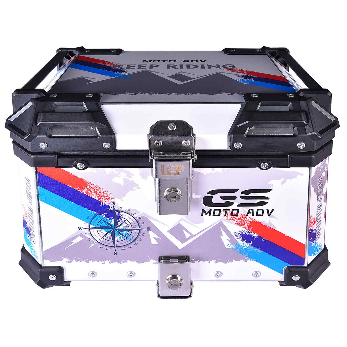 LGP 45L GS Moto ADV aluminum motorcycle top box black