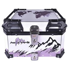 LGP 45L white graphics motorcycle top box aluminum