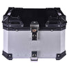 LGP 45L motorcycle top box black aluminum with backrest