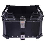 LGP 45L motorcycle top box black aluminum with backrest