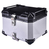 LGP 45L motorcycle top box black aluminum with backrest
