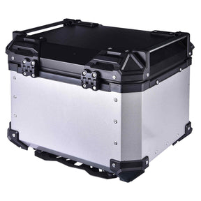 LGP 45L motorcycle top box black aluminum with backrest