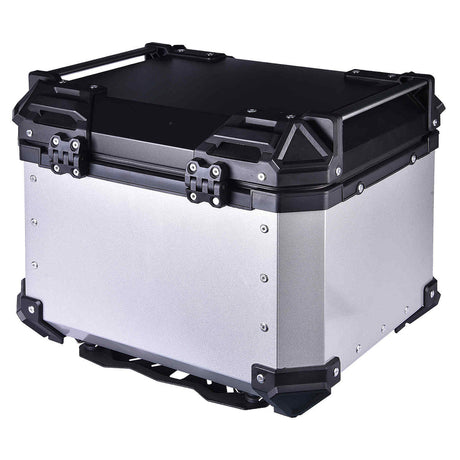 LGP 45L motorcycle top box black aluminum with backrest