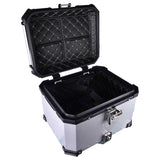 LGP 45L motorcycle top box black aluminum with backrest