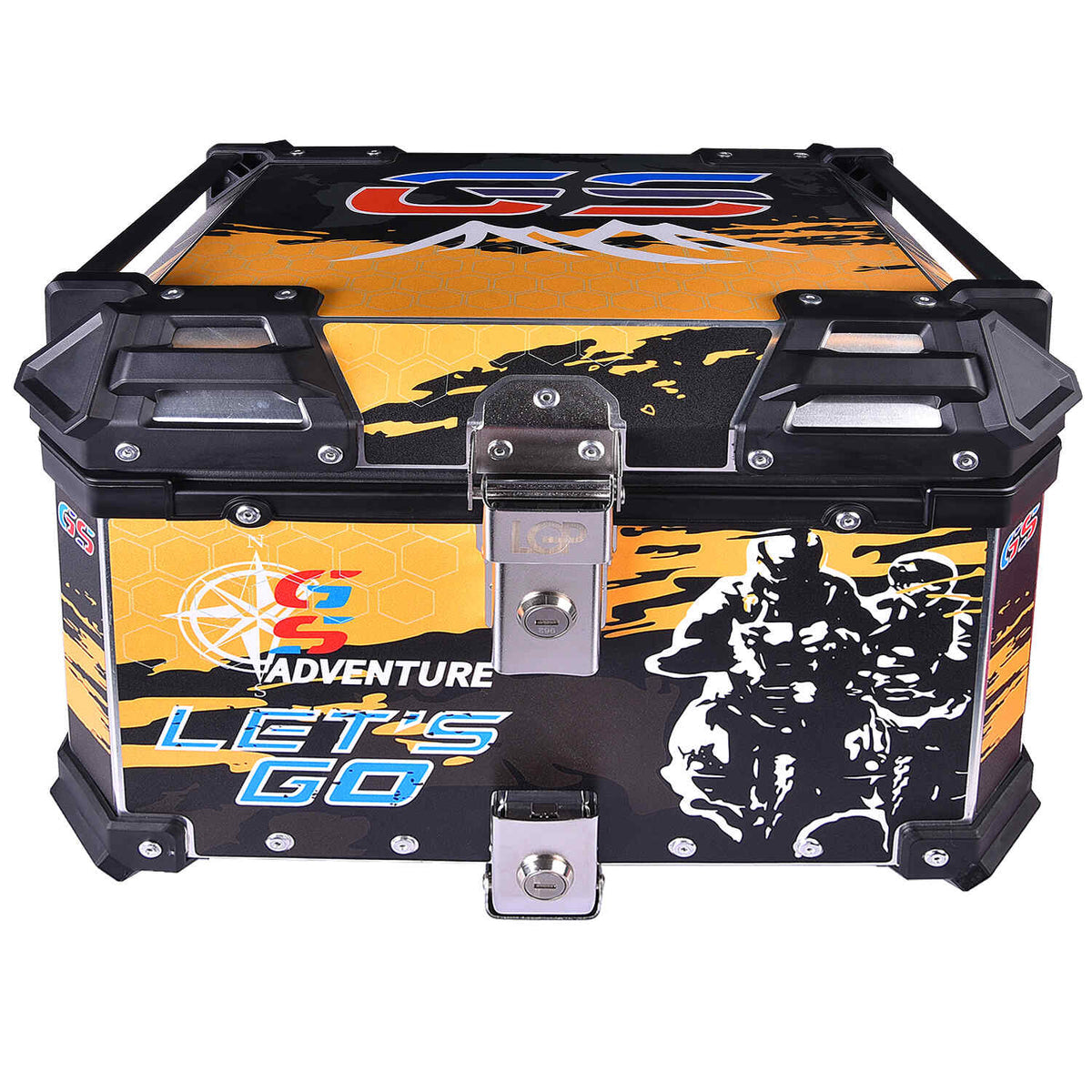 LGP 45L yellow GS ADV motorcycle top box aluminum