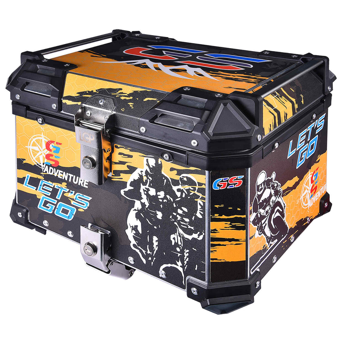 LGP 45L yellow GS ADV motorcycle top box aluminum