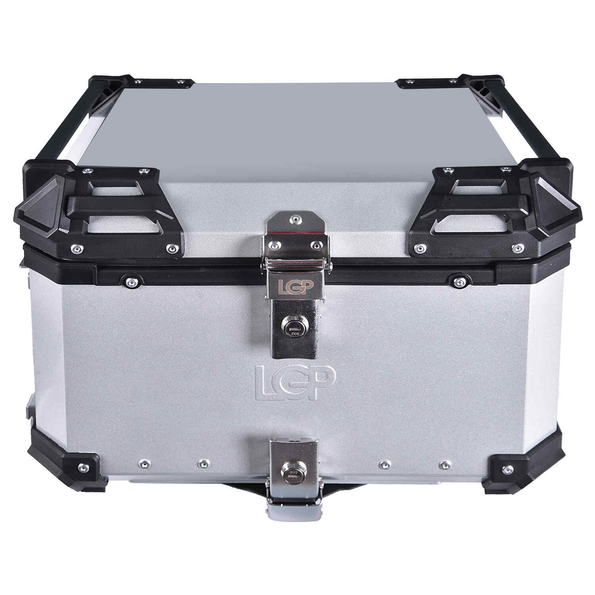 LGP 55L pull rod motorcycle top box black aluminum