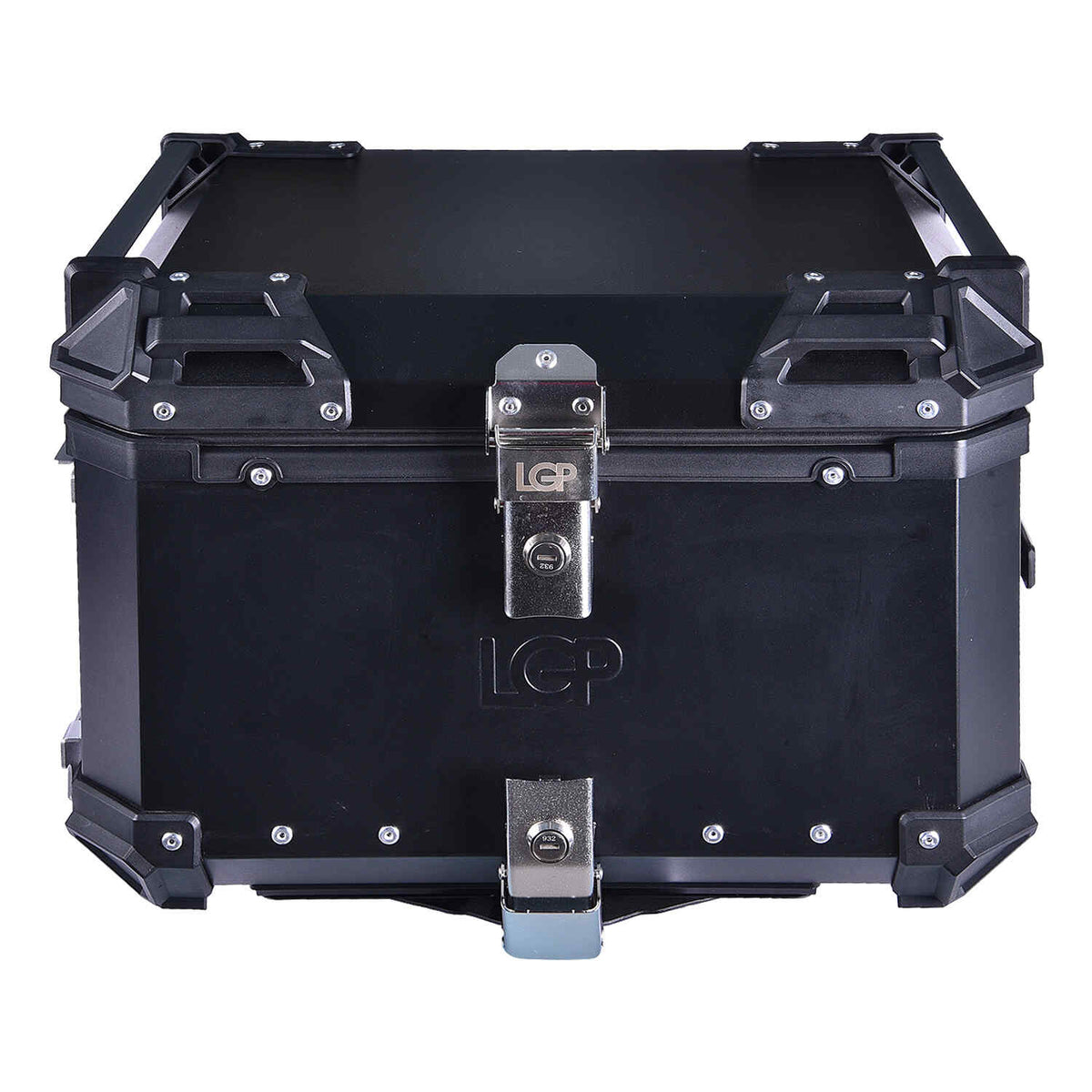 LGP 55L pull rod motorcycle top box black aluminum