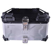 LGP 55L Type X silver aluminum motorcycle top box with backrest

