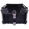 LGP 55L Type X silver aluminum motorcycle top box with backrest

