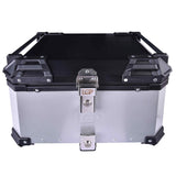 LGP 55L motorcycle top box black aluminum with backrest