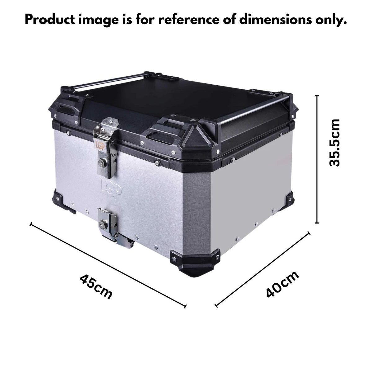 LGP 5L mini motorcycle top box black aluminum
