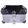 LGP 55L aluminium motorcycle top box with backrest silver

