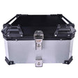LGP 55L aluminium motorcycle top box with backrest silver

