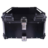 LGP 55L aluminium motorcycle top box with backrest silver

