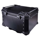 LGP 55L aluminium motorcycle top box with backrest silver

