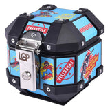 LGP 5L white graphics motorcycle top box aluminum