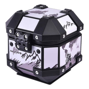 LGP 5L white graphics motorcycle top box aluminum