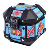 LGP 5L white graphics motorcycle top box aluminum