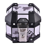 LGP 5L white graphics aluminium motorcycle top box

