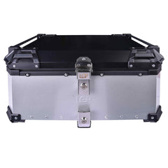 LGP 65L motorcycle top box black aluminum with backrest