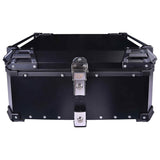 LGP 65L motorcycle top box black aluminum with backrest