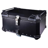 LGP 65L motorcycle top box black aluminum with backrest