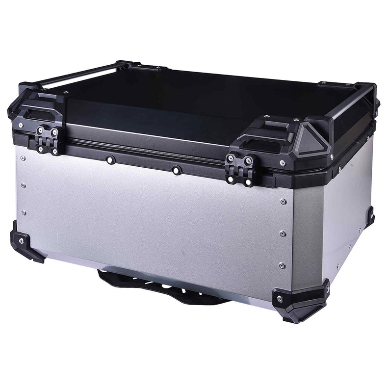 LGP 65L motorcycle top box black aluminum with backrest