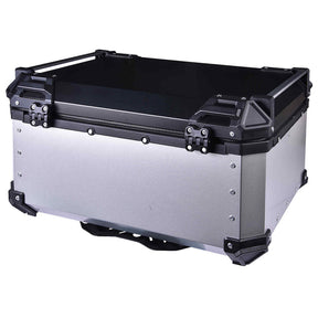 LGP 65L motorcycle top box black aluminum with backrest