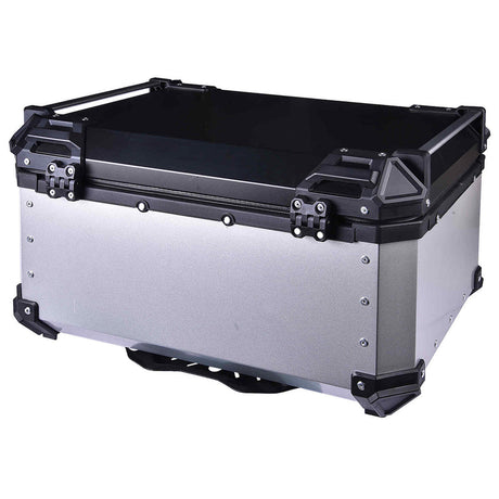LGP 65L motorcycle top box black aluminum with backrest