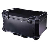 LGP 65L motorcycle top box black aluminum with backrest