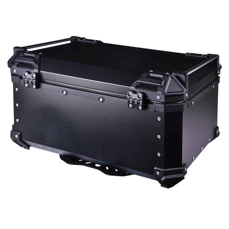LGP 65L motorcycle top box black aluminum with backrest