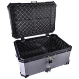 LGP 65L motorcycle top box black aluminum with backrest