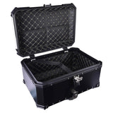 LGP 65L motorcycle top box black aluminum with backrest